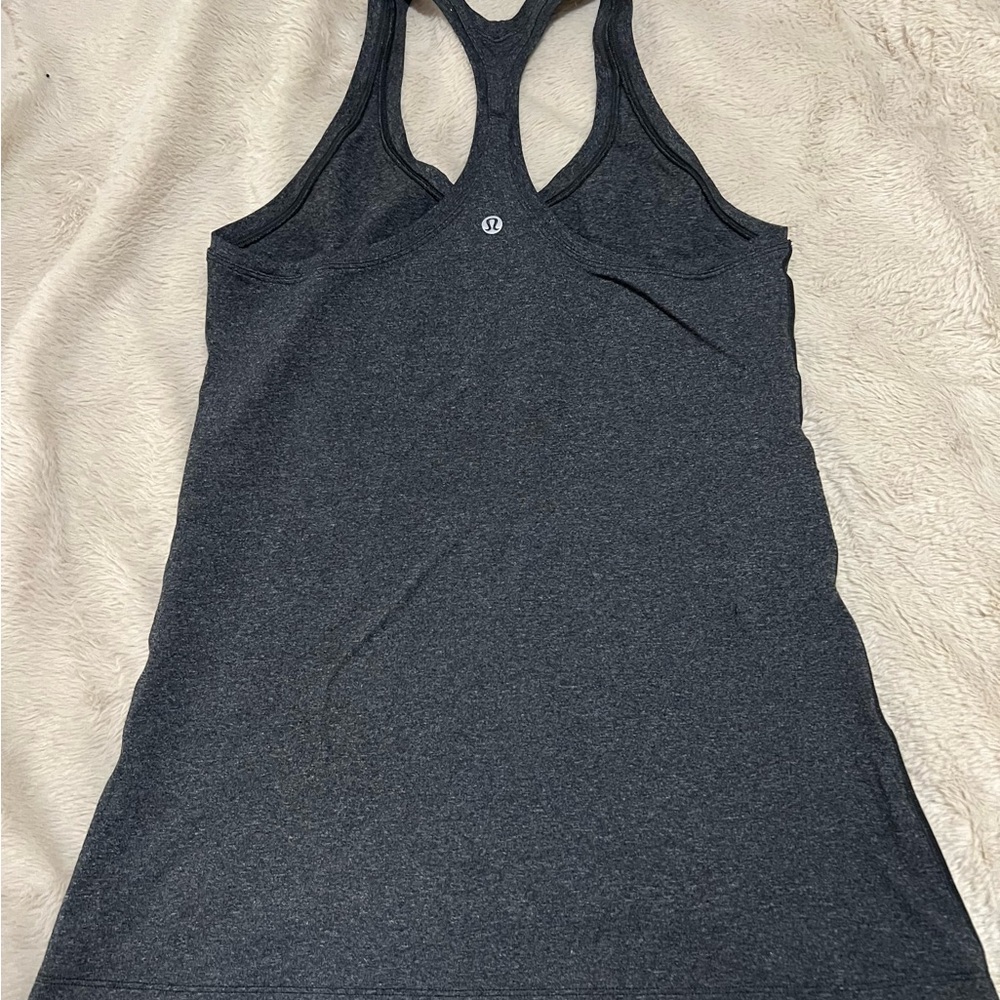 lululemon athletica Charcoal Racerback Tank Top